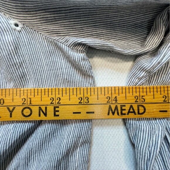 Gap Women Eyelet Off-Shoulder Peasant Blouse Large Gray Embroidered Boho Top Y2K - Picture 10 of 13